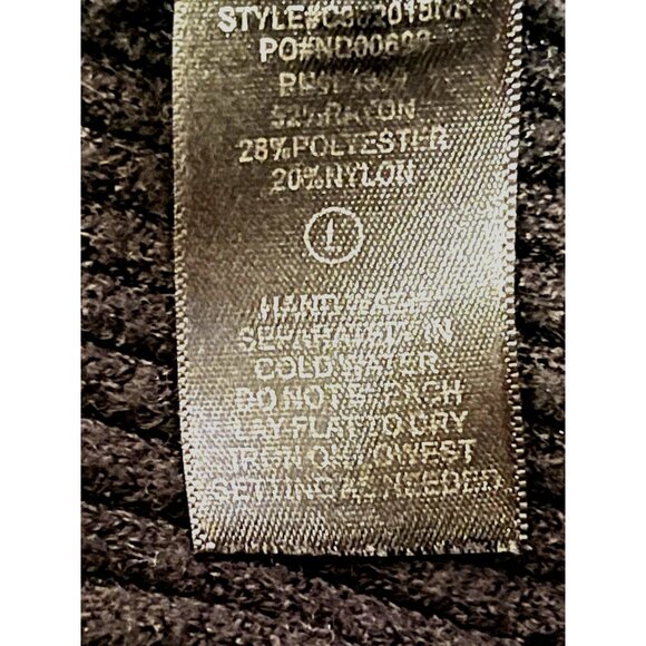 Devotion By Cyrus Women's Black Sweater L -Dolman Sleeves  V-neck Ribbed Goth - Picture 12 of 16